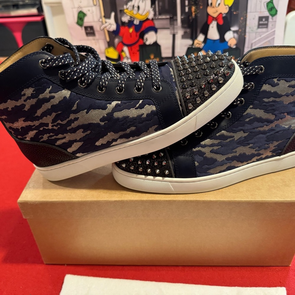 Christian Louboutin SAMPLES Men's Camouflage High-Top Sneaker